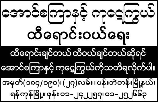 Aung Setkyar and Kaday Kywe